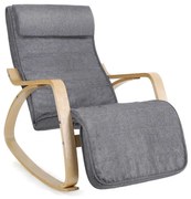 Scaun balansoar SWING, capacitate max. 150kg, 67x115x91cm, gri SongmicsHome