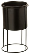 Suport pentru flori Blacky S, negru, 11X19 cm