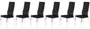 Set 6 scaune K416 velvet negru