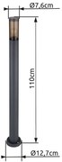 Lampă de exterior Globo 3159SA BOSTON 1xE27/23W/230V IP44