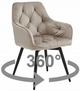Scaun de masa rotativ JORK360 VELVET, bej