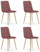 Set 4 Scaune Bucatarie/Dining Jacob Roz Catifea