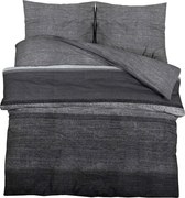 vidaXL Set cu husă de pilotă, gri închis, 200x220 cm, bumbac