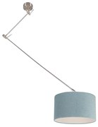 Lampă modernă cu pandantiv din oțel cu abajur din mineral 35 cm - Blitz