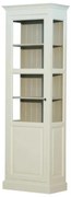 Vitrina, verde, din lemn masiv cu aspect vintage, double, Country