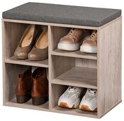 Dulap pantofi cu scaun, 5 compartimente, MDF, Kesper