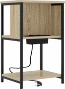vidaXL Dulap de noapte Stejar Sonoma 38 x 31 x 61 cm Lemn compozit