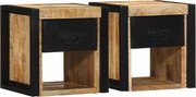 vidaXL Noptiere 2 buc 40x35x40 cm lemn masiv de mango