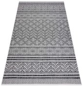 Covor SISAL SION Zig Zag, Caro Boho 22168 țesute plate negru / ecru