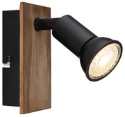 Aplica cu spot directionabil design modern DREW maro inchis, negru mat