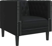 vidaXL Canapea Negru 74,5 x 71 x 70,5 cm PVC