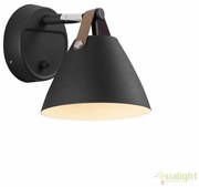 Aplica de perete design nordic STRAP 15 neagra 84291003 DFTP