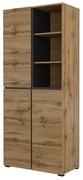 Dulap cu rafturi Crossroad H N88 (stejar wotan + negru). 1118194