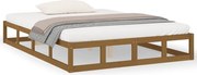 vidaXL Cadru de pat, maro miere, 150x200 cm, lemn masiv King Size