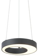 Lampă suspendată modernă neagră 35 cm cu 3 trepte de intensitate luminoasă - Organici