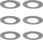 Set de 6 inele de acoperire din oțel inoxidabil pentru spoturi încastrate 7,5 - 13 cm - Spacer