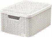 Cutie de depozitare crem din plastic cu capac 29x39x19 cm Style – Curver