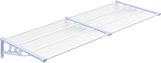 vidaXL Copertină de ușă, gri și transparent, 239x90 cm, policarbonat