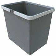 Coș de gunoi cu mânere 15 l, gri