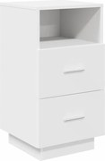 vidaXL Noptiera cu 2 sertare alb 36x36x68 cm