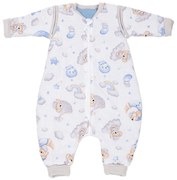Sac de dormit copii din bumbac cu picioare si maneci detasabile 6-18 luni Kidizi Koala Dreams Blue, 1 tog