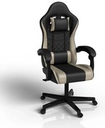 Juskys Scaun de birou HyperSeat - negru/bej