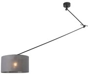 Lampă suspendată neagră cu abajur 35 cm gri închis reglabil - Blitz