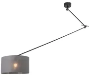Lampă suspendată neagră cu abajur 35 cm gri închis reglabil - Blitz