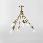 Lustra din alama cu 6 surse de lumina Sputnik