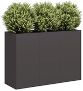 vidaXL Jardinier negru 120x40x80 cm Oțel laminat la rece