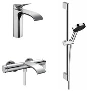 Set baterii lavoar, cada si set de dus Hansgrohe Vivenis crom