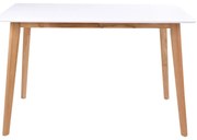 Masă dining cu blat alb Bonami Essentials Vojens, 120 x 70 cm
