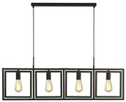 Lustra design industrial cu 4 surse de lumina Plaza