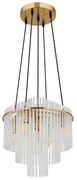 Lustra suspendata, Metal Auriu Mat, Sticla Opaca, GORLEY 15698H2M GL