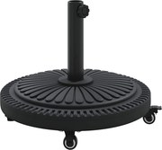vidaXL Bază pentru umbrelă Art Deco Negru Ø 45 x 39.5 cm Fier