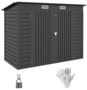 Outsunny Sopron de Gradina de 8 x 4FT Galvanizat Sopron din Metal
