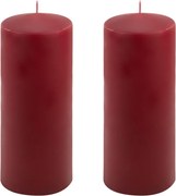 Set de lumânări 25 cm, Ø 10 cm, burgundy, 2 buc