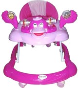 Premergator Reglabil in 3 Trepte Baby Care™ , Ratusca, Pliabil, 8 Roti,Cu Melodii, Roz