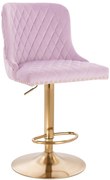 HR940W Scaun Mov din Catifea cu Bază Aurie