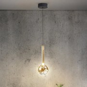 Pendul LED design modern Essenza negru, auriu