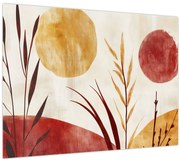 Tablou - Plante și cercuri (70x50 cm)