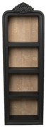 Etajera neagra, din lemn, aspect vintage, Florentine