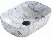 Mexen Rita lavoar pe blat 45 x 32 cm, piatră albă - 21084591