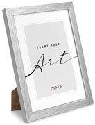 Ramă foto argintie cu picior de susținere/de agățat 20x26 cm – knor