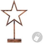 Decorațiune de Crăciun - stea de bronz pe suport, 38 cm, 20