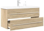 vidaXL Set mobilier de baie, 2 piese, stejar sonoma, lemn prelucrat