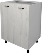 Corp Baza Lecce, 2 Usi, Pin Alb/Alb, 60 x 50 x 80 cm