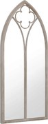 vidaXL Oglindă de grădină, nisipiu, 100x45 cm, fier, uz exterior