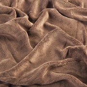 Cearceaf cu elastic din micropluș de culoarea ciocolatei 90 x 200 cm