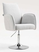 HR280N Scaun Gri Boucle cu Bază Cromata